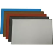 my doggy place dog cat food feeding mat, non slip fda silicone (large mat, gray)