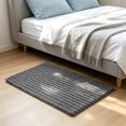 thumbnail image 5 of CuiLiyq Thickened Chenille Bath Mat, 30"x18" Absorbent Non Skid Rug, Soft Floor Pad for Bathroom, Entryway, Bedroom (Dark Gray), 5 of 6