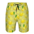 thumbnail image 3 of Goofa Bright Lemons Printed Mens Swim Trunks Summer Quick Dry Short Beach Swimwear Bathing Suits-Small, 3 of 9