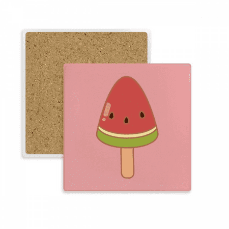 

Watermelon Ice Popsicles Square Coaster Cup Mat Mug Subplate Holder Insulation Stone