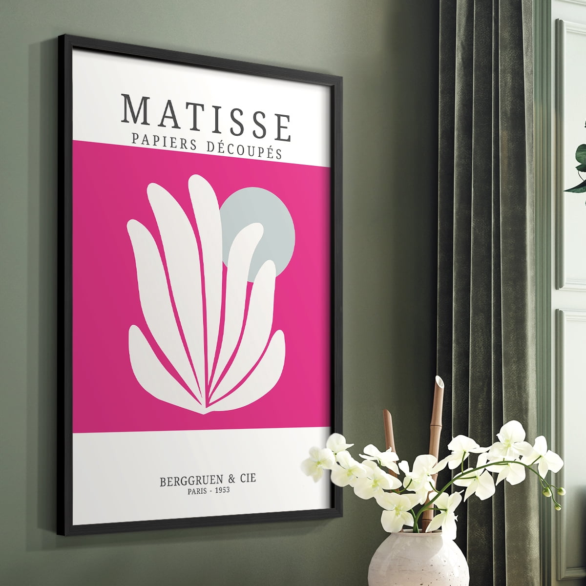 Matisse CDXXII in Black Solid Wood Framed Print No Nail Hanging