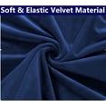 thumbnail image 5 of Luxury Velvet Chaise Lounge Slipcover – High-Stretch, Machine Washable Cover for Armless Chaises – Indoor Chaise Cover for Living Room, Sofa, Bedroom (Taupe), 5 of 13