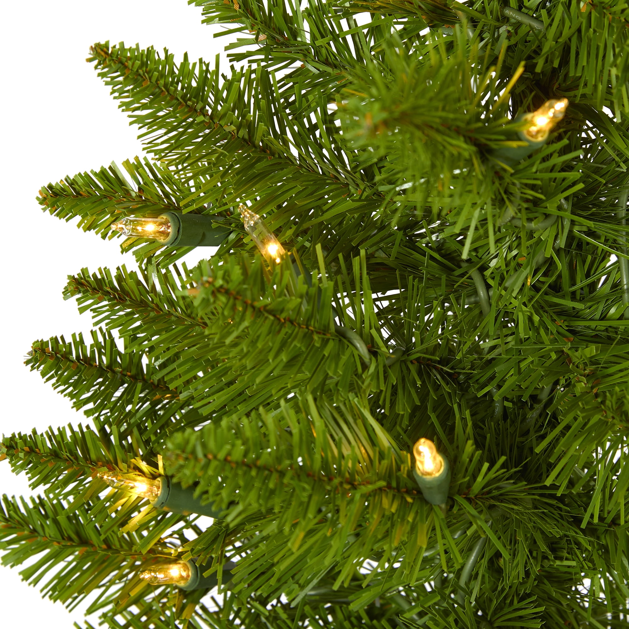 Nearly Natural 2' Green Pine Artificial Christmas Tree Prelit 35 Warm White Lights