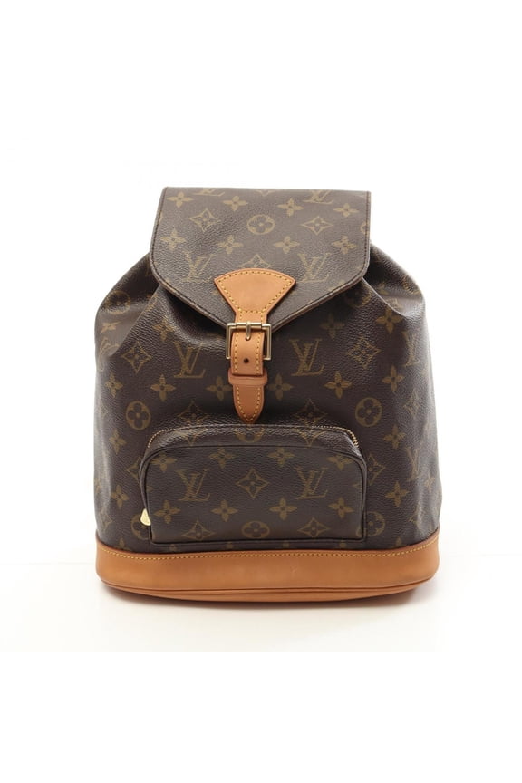 Pre-Owned Louis Vuitton Montsouris MM Backpack Coated Canvas Leather Monogram Women's... (Fair)
