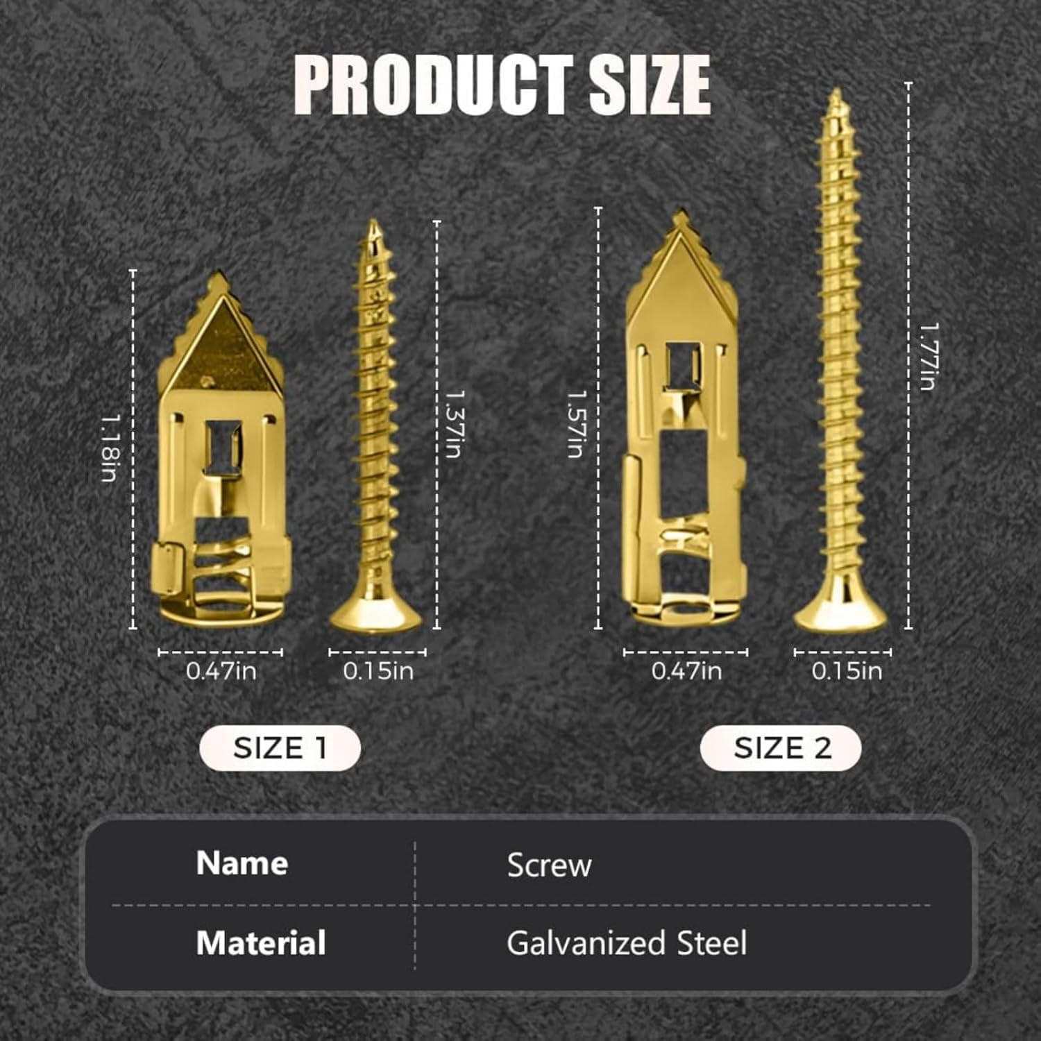 Self Drilling Drywall Anchors with Screws Kit, 2026 New Heavy Duty Drywall Expansion Anchors Screws Kit for Wall Decor, Shelves & Pictures Hanging (20,0.47 * 1.18in)