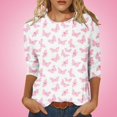 thumbnail image 2 of SOOMLON Womens Breast Cancer Awareness Fall Workout Tee Fashion Womens Graphic Shirts 2023 Breast Cancer Awareness Tees for Women 3/4 Sleeve Crew Neck Cute Sweatshirt M, 2 of 5