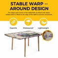thumbnail image 4 of Purple Flowers Table Cloths for 6 Foot Rectangle Tables, Vintage Weeping Spring Floral Truck Butterfly Retro Patio Waterproof Elastic Fitted Tablecloths, Washable Rectangular Table Cover for Camping, 4 of 8