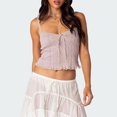 thumbnail image 2 of DHFJKG Sleeveless Crop Tank Top Women Sexy Low Cut Square Neck Slim Fit Camisole Spaghetti Strap Going Out Sweet Stylish Tops, 2 of 6