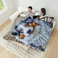 thumbnail image 4 of CafePress - Australian Shepherd - Large Plush Fleece Throw Blanket, 80" L x 60" W, 4 of 4