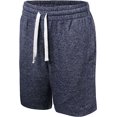 thumbnail image 2 of ProGo USA Men’s Shorts – Classic Fleece Workout Shorts - Men Shorts Casual with Elastic Waist (Marled Navy, Small), 2 of 7