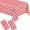 Red, variant on 2 Pack Yellow Rectangular Gingham Tablecloth,54" × 108"Red and White Checkered Tablecloths,Disposable Plastic Red Plaid Table Cover for Parties, Christmas, Outdoor Picnic, Birthday, Wedding, Camping