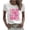 White, variant on Women's "I WEAR PINK FOR MY MOM" Breast Cancer Awareness Short Sleeve Top - Charitable Themed Daily Casual Wear