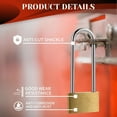 thumbnail image 3 of LNJBABAO 3 Pack Lock Solid Brass 50 mm Padlock with Key for Gates, 3 of 7