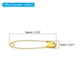 thumbnail image 2 of Uxcell Safety Pins 2.13 Inch Nickle Plated Small Sewing Pins Gold Tone 100Pcs, 2 of 5