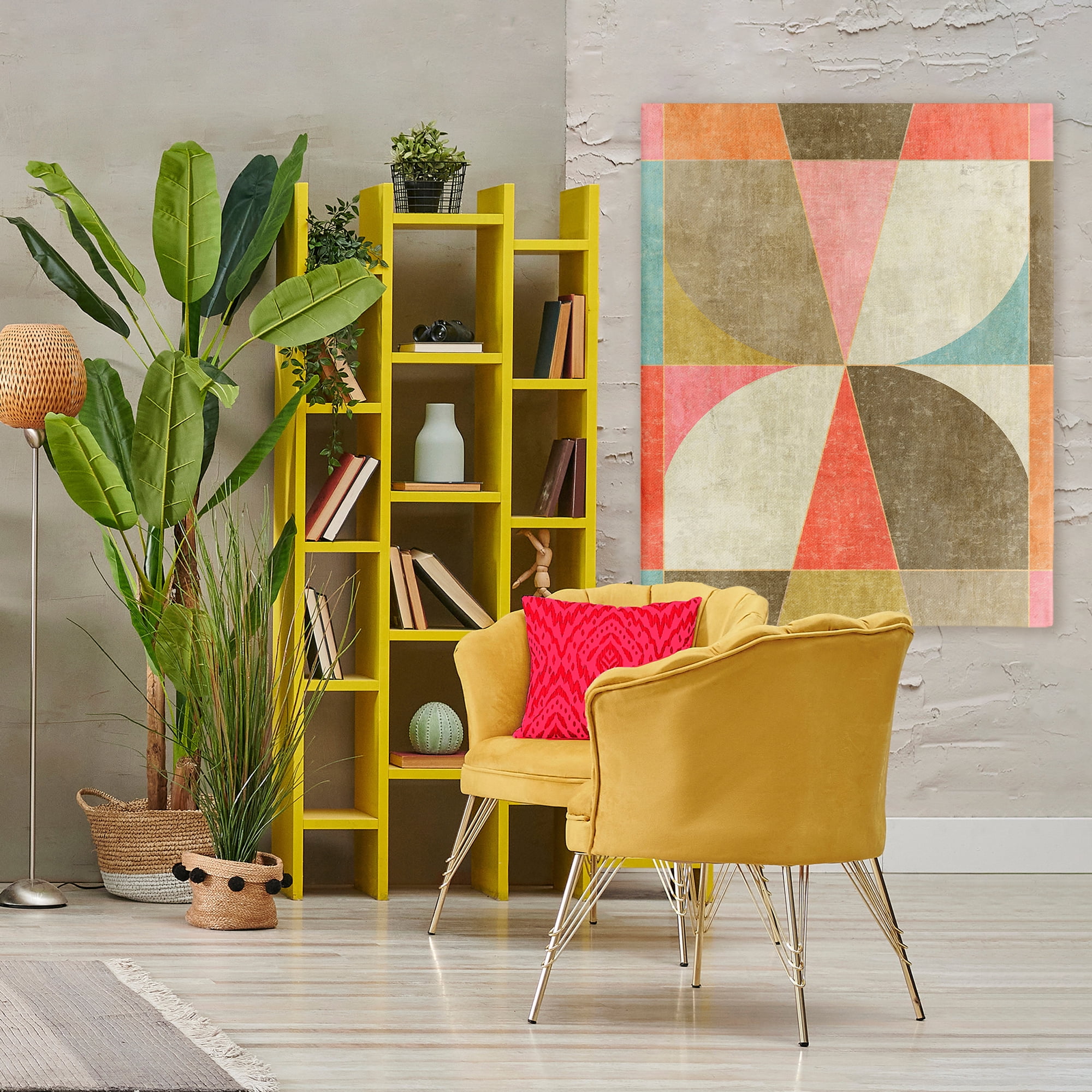 Stupell Industries Pinwheel Symmetric Shapes Canvas Wall Art, design by Suzanne Nicoll