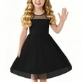 thumbnail image 1 of SROBPTY Robes pour Filles, Robe en Maille à Manches Courtes pour Enfants Taille Haute Ligne A Décontractée Noire 13 Ans, 1 of 4