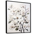 thumbnail image 2 of Designart "Calm Monochrome Dogwood III" Dogwood Floater Framed Canvas Wall Art, 2 of 5