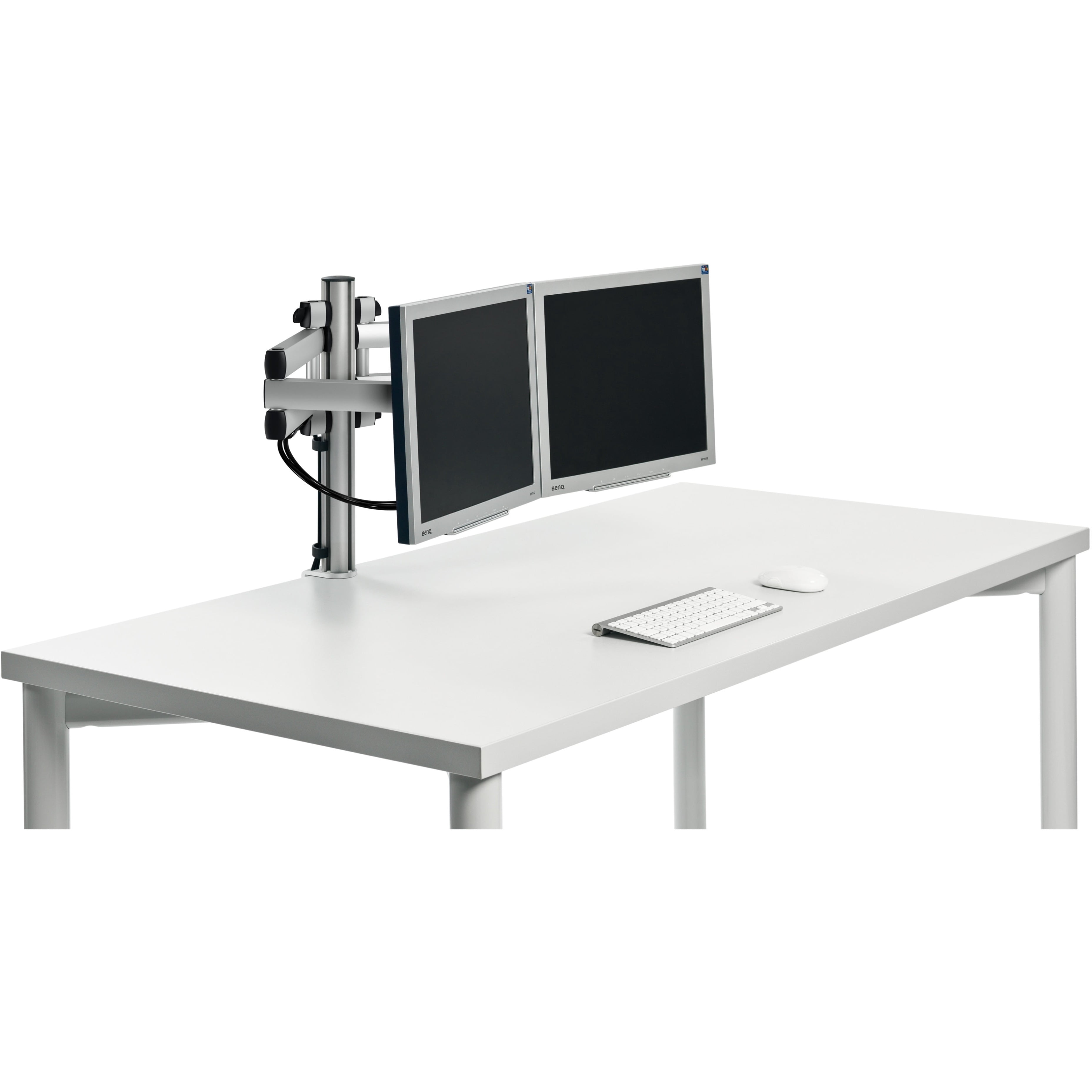 Novus TSS Duo Monitor Arm Set, Fully Adjustable, Table Clamp Mount, Supports 2 Monitors