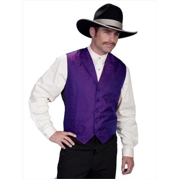 Mens Rangewear Scarboro Paisley Vest- Purple- Medium