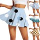 thumbnail image 5 of Gibobby faldas para niña Faldas de tenis de talle para mujer Faldas pantalón plisadas para mujer con bolsillos para pantalones cortos(Aqua， L), 5 of 5
