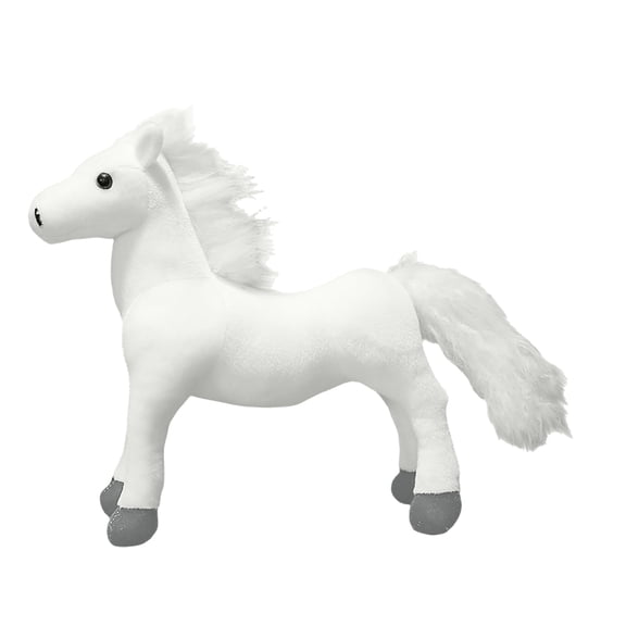 Stuffed Plush Puppet Horse Toy Realistic Little Brown Horse Doll Cute Soothing Cloth Toy for Boys Girls Birthday Gift Playroom Decoration 30Cm