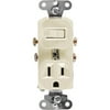 GE Wall Switch Outlet, Light Almond, 17820