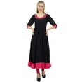 thumbnail image 4 of Bimba Women's Black Embroidered Anarkali Georgette Indian Ethnic Clothing - 16, 4 of 8