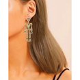 thumbnail image 3 of Pendientes de Halloween con diamantes de imitación, pendientes colgantes de aleación, hipoalergénicos, lindo Dr., 3 of 5