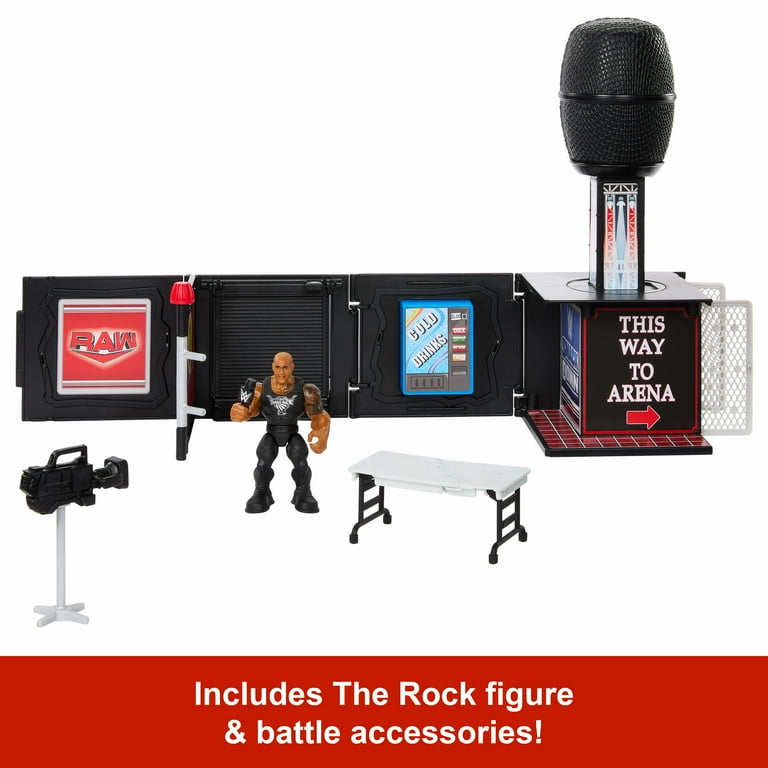 WWE Knuckle Crunchers Final Boss Microphone Playset with The Rock