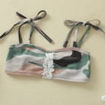 thumbnail image 3 of Vedolay Girls Swimsuit Scallop Trim Scoop Neck Bikini Swimsuit Two Piece Bathing Suits,Camouflage 3-6 Months, 3 of 5