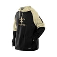 thumbnail image 2 of Men's New Era  Black New Orleans Saints Combine Authentic Color Block Raglan Pullover Hoodie, 2 of 5
