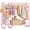 Pink, variant on Kids Clothing Rack with 3-Tier Side Storage, Toddler Dress Up Closet Organizer, Small Garment Rack for Clothes & Toys, Pink