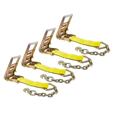 (4 Pack) 4" Ratchet w/Chain Anchor (No Strap)