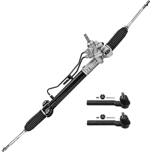 Detroit Axle - 3pc Front Rack and Pinion Kit for 2007-2011 Honda CR-V, Power Steering Rack and Pinion Assembly Outer Tie Rod Ends 2008 2009 2010 Replacement