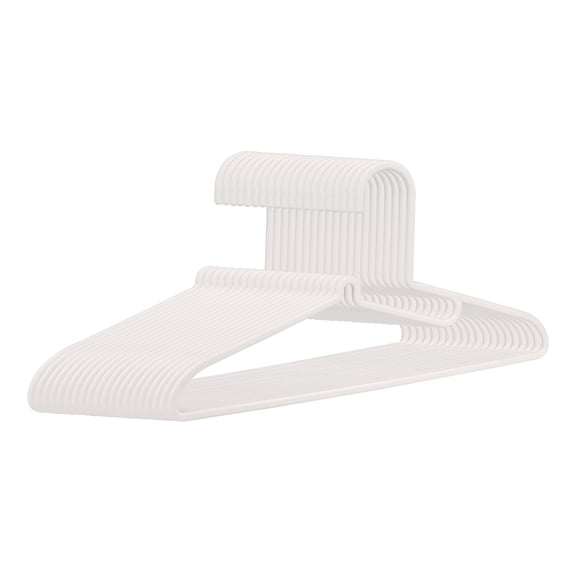 Unique Bargains Clothes Hangers Plastic Space Saving Hangers for Closet 20 Pcs Light Gray