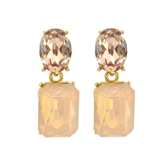 Oussum Gold Jeweled Drop Earrings