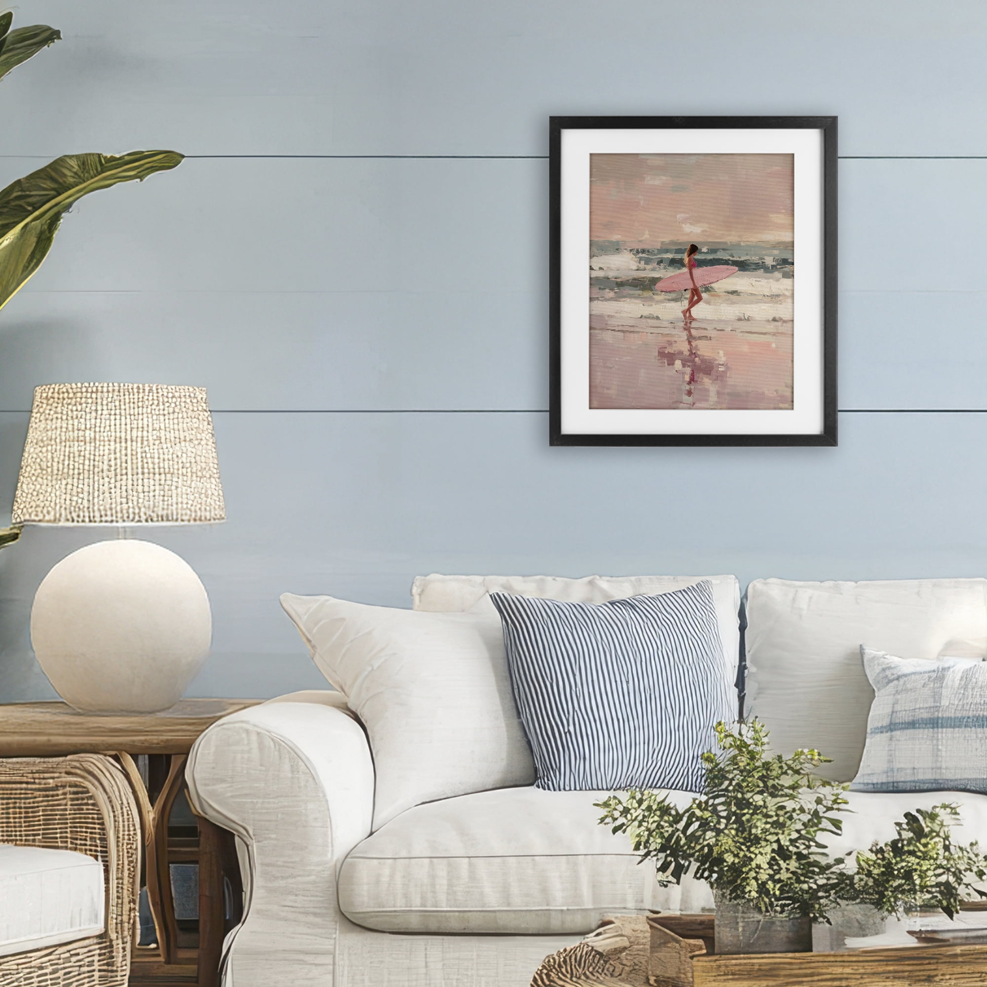 Stupell Industries Rider Of The Waves Black Framed Print Under Glass, design by Svetlana Aleynikova