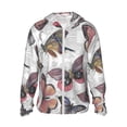 thumbnail image 1 of Fotbe Vintage Butterflies Chaqueta con Protección Solar UPF 50+ para Hombre y Mujer, Camisa con Capucha y Bolsillos-XX-Large, 1 of 7