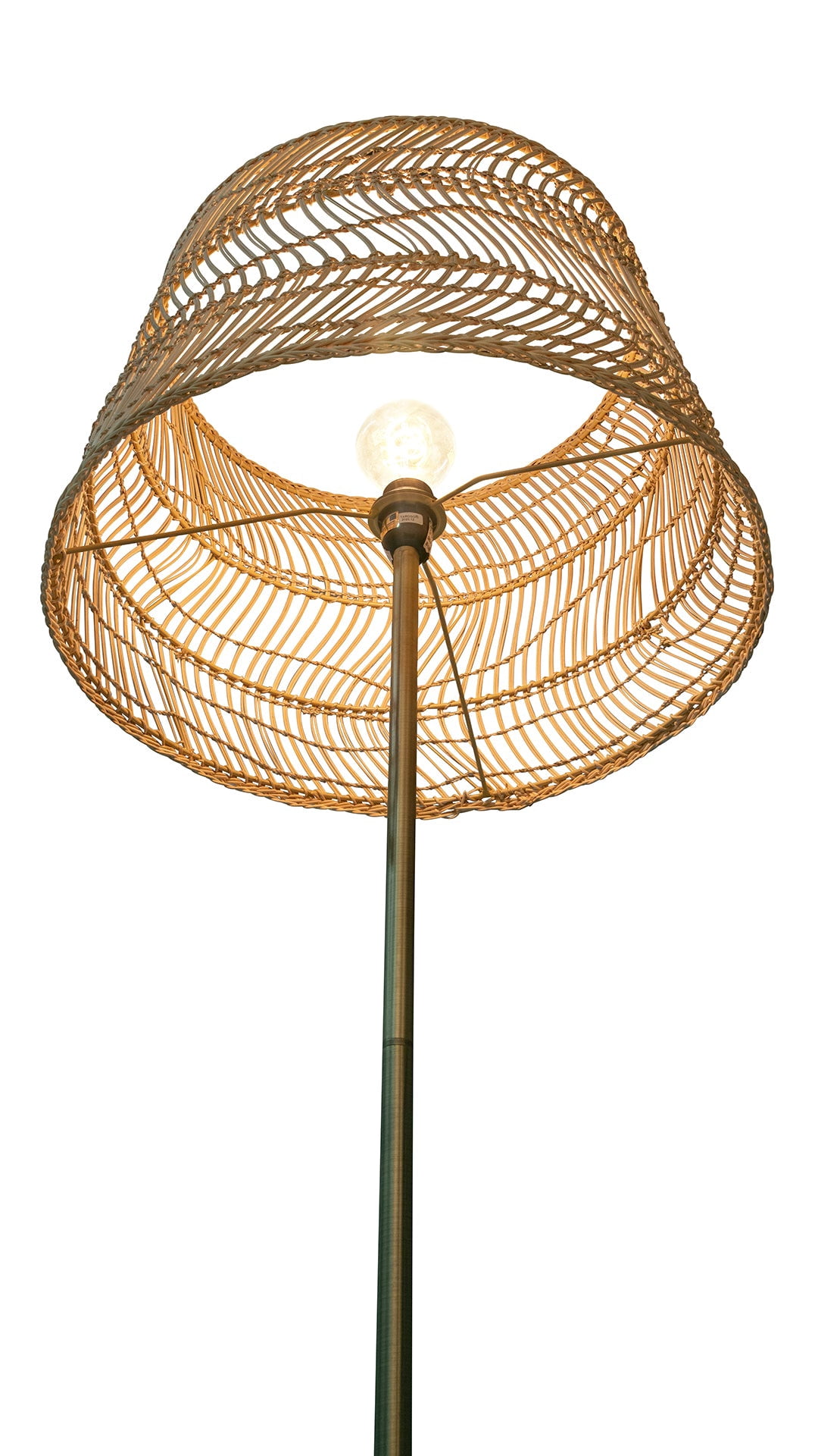 Rattan Boho With LED Bulb, Farmhouse Rustic Floor Lamp, Standing Lamp For Living Room, Bedroom