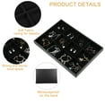 thumbnail image 4 of 12 Grid Jewelry Tray Stackable Tray Showcase for Rings Earrings Necklace Bracelet Pendants Black, 4 of 8