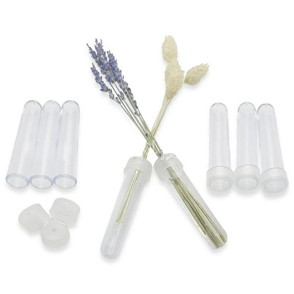 Floral Water Tubes With Caps Clear Plastic Flower Vials For Single Stem Roses Buds Bouquets,Test Tubes For Plants,Florist Supplies,Bouquet Accessories 1" Opening – 1 Pack