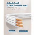 thumbnail image 6 of 3 Outlet Extension Cord with Flat Plug, 3FT 16/3 Awg Grounded Power Cable for Indoor Use, SPT-3 Cord, White, ETL Listed, 2 Pack, 6 of 7