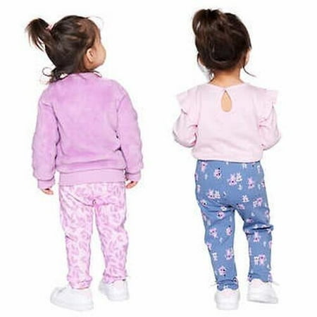 

Baby Girls 4Pc Plush Top with Long Sleeve Bodysuit and Pants Set 6M Koala Bears