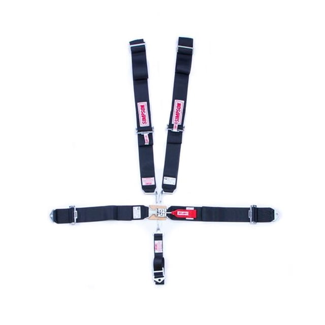 Simpson Safety SIM29061BK 62 in. 5 Point Latch & Link Polyurethane Bolt-In Individual Harness System