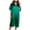 Green, variant on Jgppe Women's Satin Silk Sleepshirt V Neck Flowy Loose Short Sleeve Nightgown Solid Color Nightshirt Sleepwear