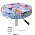 thumbnail image 4 of Naloa Bees And Daisies Striped Round Bar Stool Cushion Cover 12-14 inch, Fits Kitchen, Office, Restaurant Chairs - 13 inch, 4 of 7