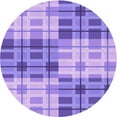 thumbnail image 1 of Ahgly Company Machine Washable Indoor Round Transitional Aztech Purple Area Rugs, 3' Round, 1 of 7