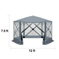 thumbnail image 3 of Hassch 12x12ft Pop Up Gazebo, Outdoor Portable Camping Canopy Screen Tent with Mosquito Mesh Sidewalls, Sunshelter with Carry Bag for Lawn, Garden, Backyard, Dark Gray, 3 of 10