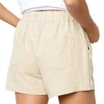 thumbnail image 4 of Women Plus Size Elastic Waist Shorts with Pockets Loose Summer Casual Drawstring Short Pants Beach Shorts S-5XL, 4 of 4