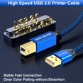 thumbnail image 2 of USB Printer Cable GOSYSONG 3 m USB 2.0 High Speed, 2 of 8